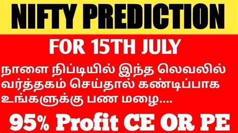 Nifty Prediction For Tomorrow Nifty Prediction For 15th July