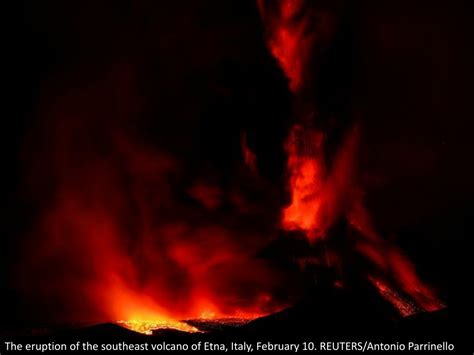 Ppt Italy S Mount Etna Lights Up Night Sky In Stunning Eruption