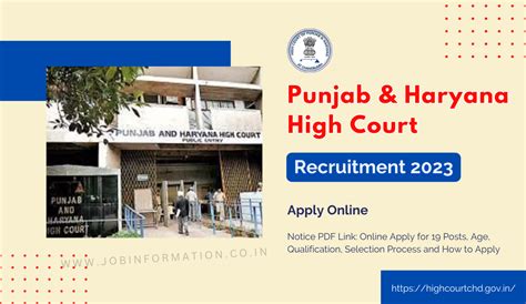 Punjab And Haryana High Court Driver Recruitment Notice Pdf Link