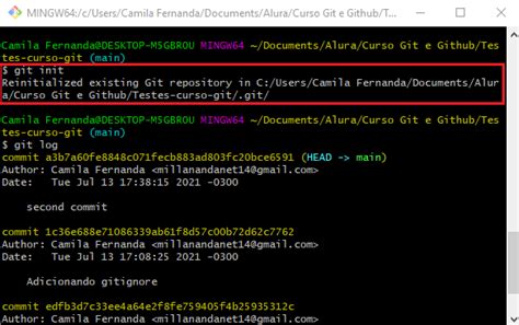 Reinitialized Existing Git Repository In Git E Github Controle E