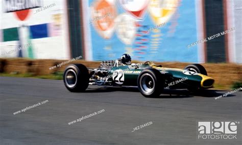 1967 Belgian Grand Prix Graham Hill In Lotus 49 Artist Unknown Stock