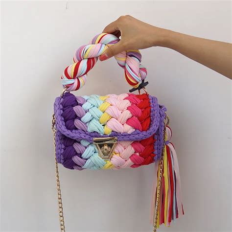 Conjunto De Bolsa De Tela Hecho A Mano Para Mujer Bolso De Hombro Nico