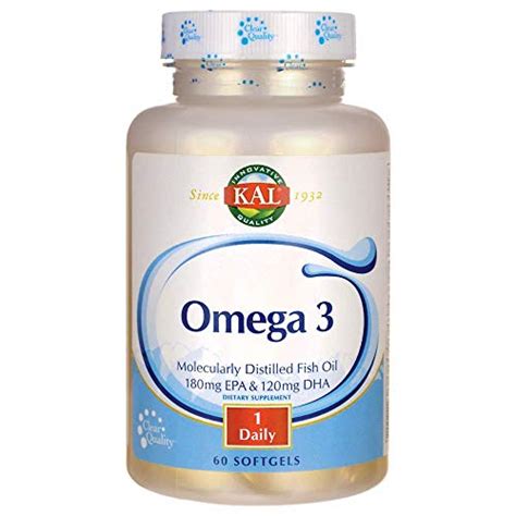 KAL 180 120 1000 Mg Omega 3 Fish 60 Count Savenowat