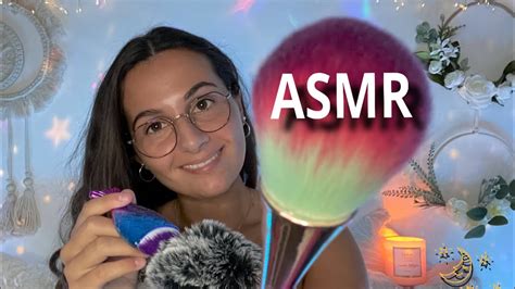 Asmr ~ Face Brushing And Mic Brushing Je Tendors Avec Mes Pinceaux 🖌