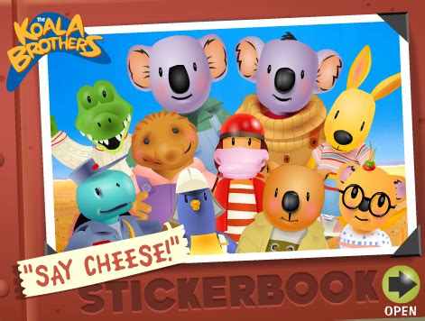 The Koala Brothers: "Say Cheese!" Stickerbook - Play Online on Flash ...