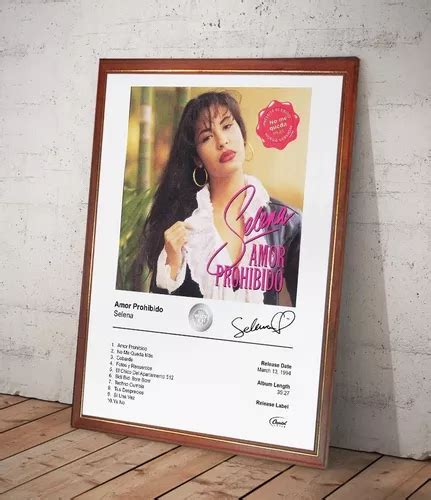 Selena Quintanilla Poster Album Amor Prohibido En Cuadro Mercadolibre