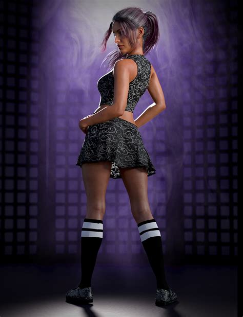 Dforce Sugar Rush Outfit Goth Candy Textures Daz 3d