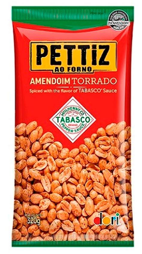 AMENDOIM TORRADO PIMENTA TABASCO DORI PETTIZ PACOTE 320G GTIN EAN UPC