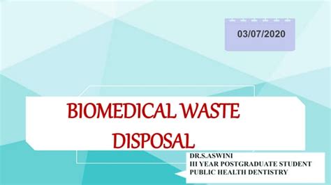 Biomedical waste disposal | PPT