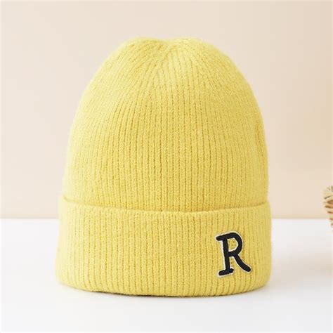 Buy Unisex Hat Warm Woolen Cap Winter Letters Leisure Windproof Cap