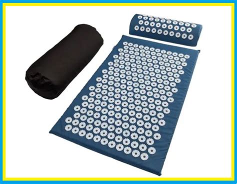 Акупунктурный массажный коврик с подушкой,Синий,ортопедический ...