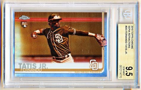 2019 Topps Chrome Fernando Tatis Jr Sepia Refractor Rc 203 BGS 9 5