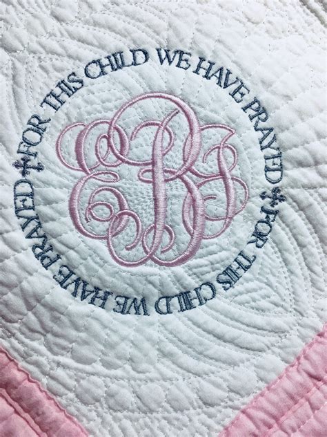 Custom Baby Quilt For This Child We Have Prayed Heirloom Etsy