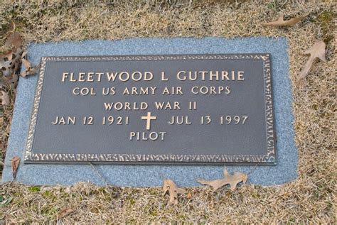 Col Fleetwood Lajeune Guthrie 1921 1997 Find a Grave äreminne