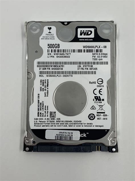 Жесткий диск Western Digital Black 500GB 7200rpm 32MB (WD5000LPLX ...