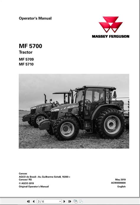 Massey Ferguson Tractor Mf Mf Operator Manual Acw Auto