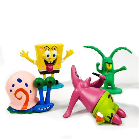 8 Pcs Spongebob Toys Squarepants Spongebob Action Figures Sandy Cheeks Patrick Star