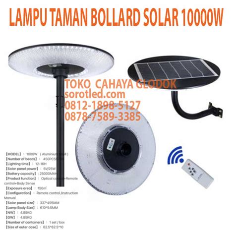 Jual Lampu Taman Tenaga Surya Baterai: 25000 mAh | Cahaya Glodok