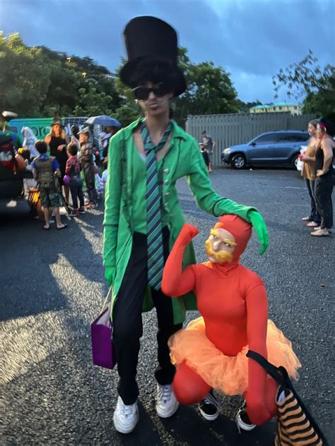 lorax and onceler costume 😭 #halloweekend | Funny halloween costumes ...
