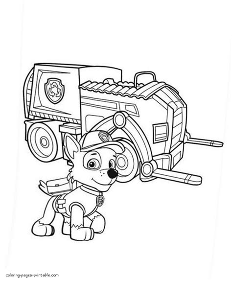 Paw Patrol Free Printable Coloring Page. Rocky.. COLORING PAGES PRINTABLE.COM - Coloring Nation ...