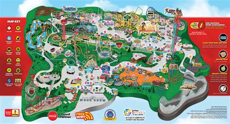 Six Flags Magic Mountain Map California Edith Gwenore