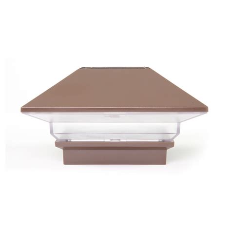 Deckorators 3-in x 3-in 4.8-Lumen 1-Watt Weathered Brown Solar LED ...