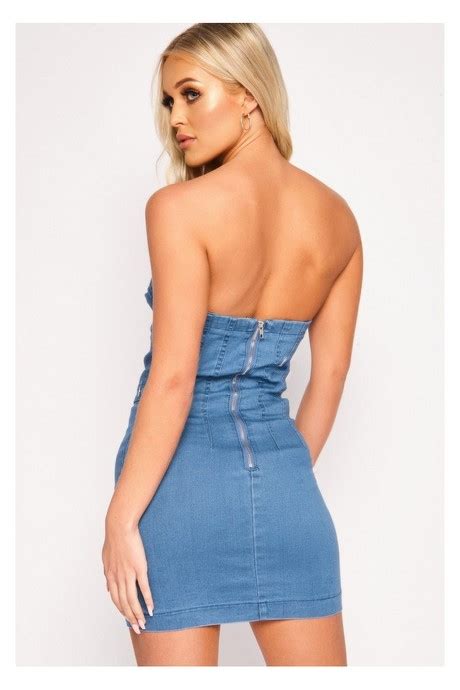 Robe bustier en jean femme Beauté et mode