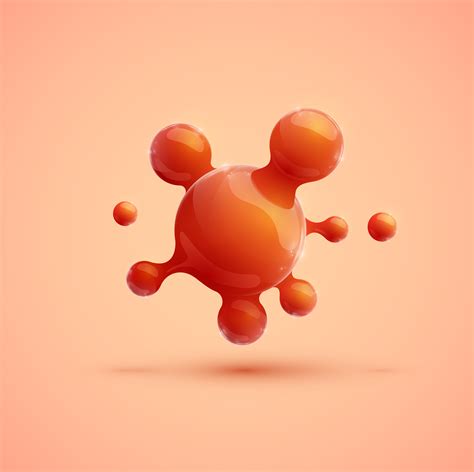 Orange realistic molecule, vector 317811 Vector Art at Vecteezy