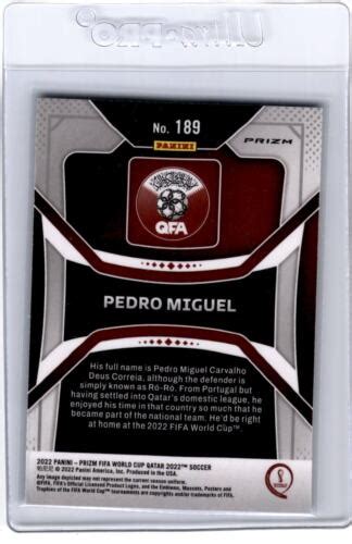 Fifa World Cup Qatar Silver Prizm Pedro Miguel Rookie Ebay