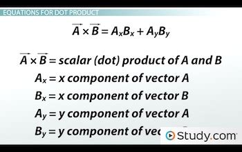 Dot Product | Definition, Formula & Examples - Lesson | Study.com