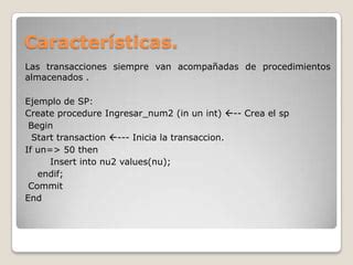 Transacciones Y Manejo De Errores En Mysql Ppt