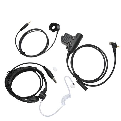 Mm Throat Mic Headset Telescopic Push To Talk Throat Vibration