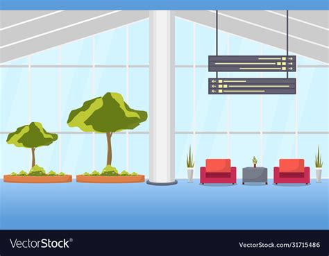 Airport airplane terminal gate arrival departure Vector Image