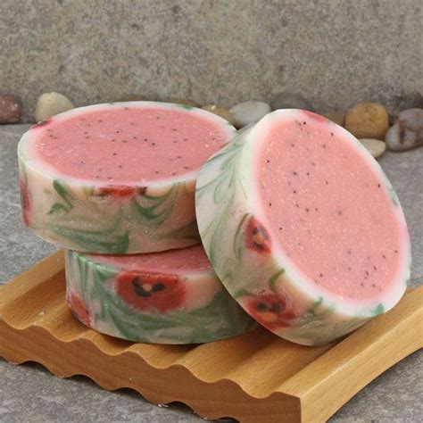 Rimmed Artisan Soap In A Poppy Seed And Spicy Pomegranate Etsy