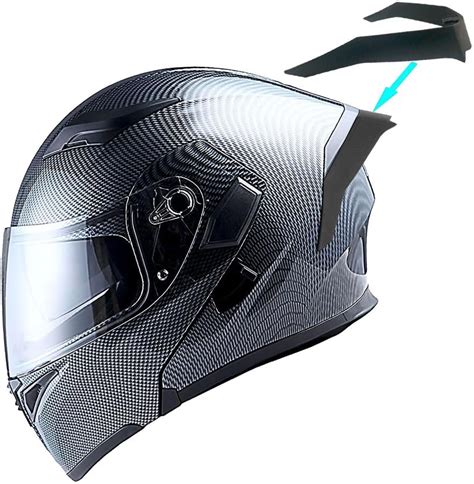 1storm Motorcycle Modular Full Face Helmet Flip Up Dual Visor Sun Shield Hb89 Carbon Fiber Black