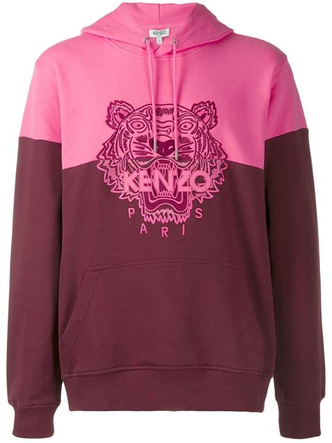 Kenzo Colorblock Tiger Hoodie In Pink For Men Save 54 Lyst