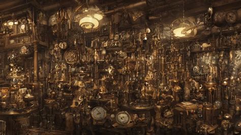 A Steampunk Store By Tian Gan Ultra Detailed Stable Diffusion