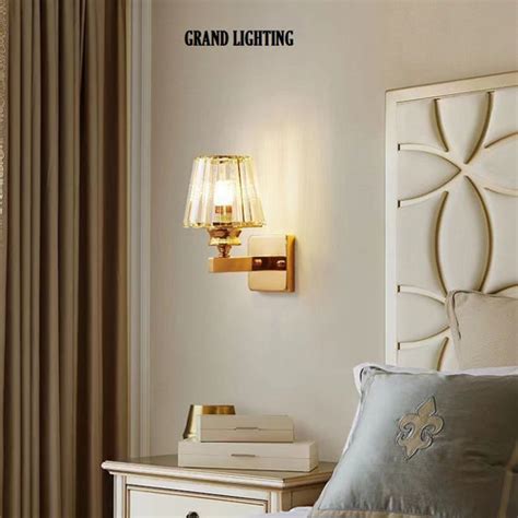 Jual Lampu Dinding Modern Elegan Gold Kristal Nordic Spear Wall Lamp