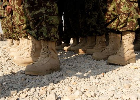 Afghan National Army Soldiers Stand In Formation After Nara And Dvids