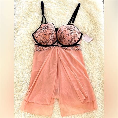 Auden Intimates Sleepwear Nwt Auden Padded Lingerie Babydoll Slip Poshmark