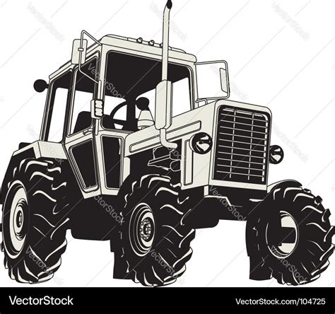 Tractor silhouette Royalty Free Vector Image - VectorStock