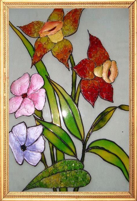 Beautiful Glass Painting Designs Of Flowers Outline