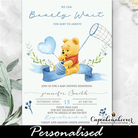 Party City Winnie The Pooh Baby Shower Invitations Atelier Yuwa Ciao Jp