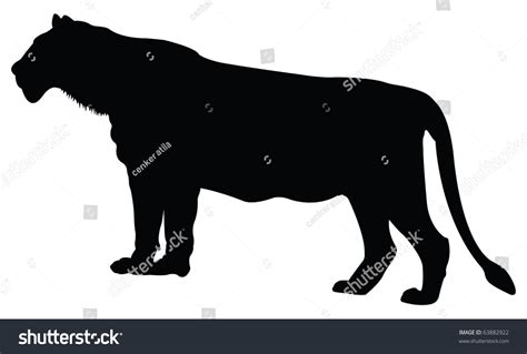 Female Lion Lioness Silhouette Stock Vector 63882922 - Shutterstock