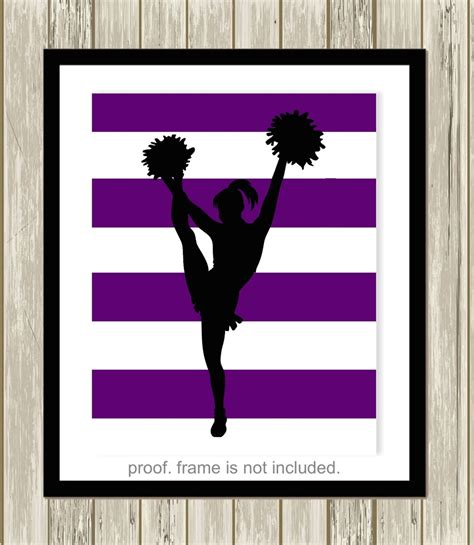 Girls Wall Art Cheerleader Wall Art Girls Room Cheer Decor Etsy