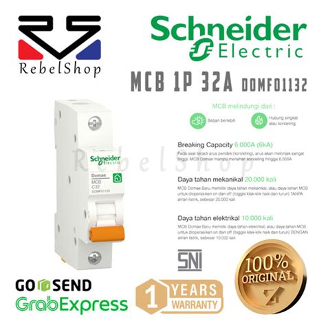 Jual Schneider Mcb New Domae P A Ka Sni Phase Ampere