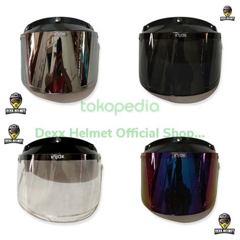 Jual Kaca Helm Flat Visor Bogo Datar Injak Silver Untuk Helm Cargloss