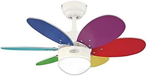 Ventilateur De Plafond D Int Rieur Six Pales Et Une Lampe Flora