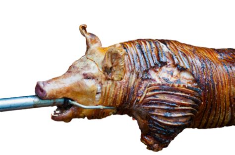 Sucking Pig Lunch Roast Bbq Closeup Barbeque Cook Png Transparent