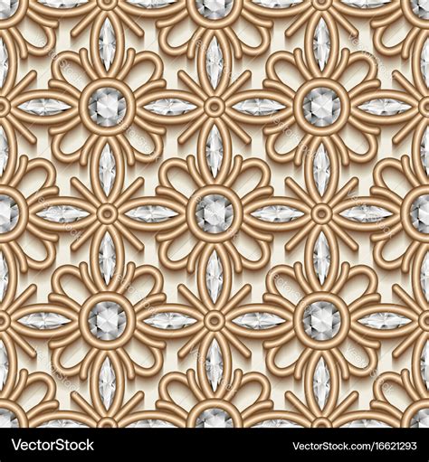 Gold diamond pattern Royalty Free Vector Image